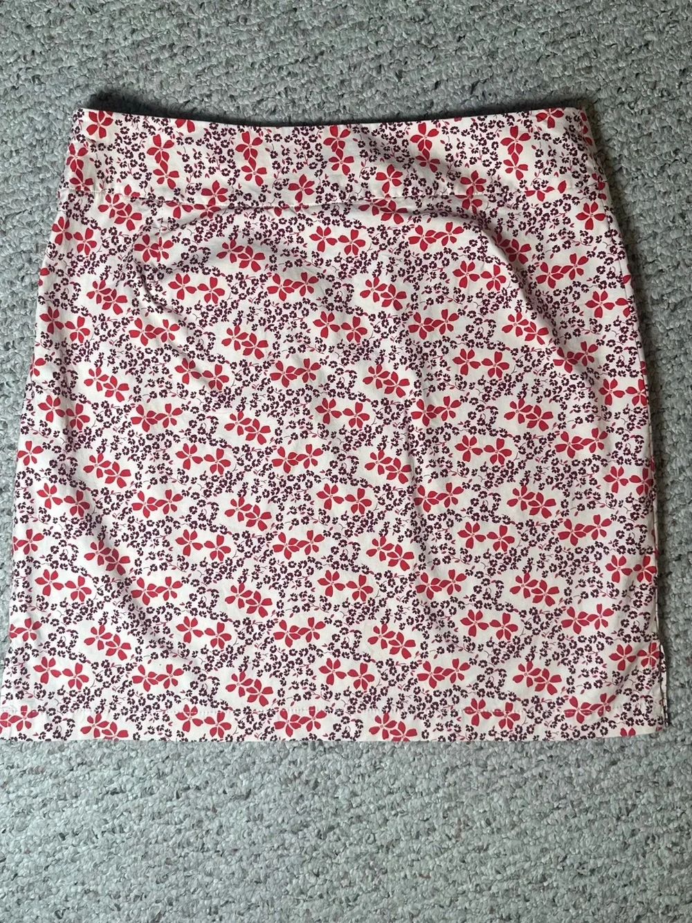 Gap A-Line Skirt Red & Purple Floral Size 10